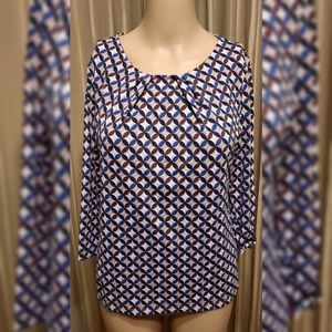 Talbots petite geometric top